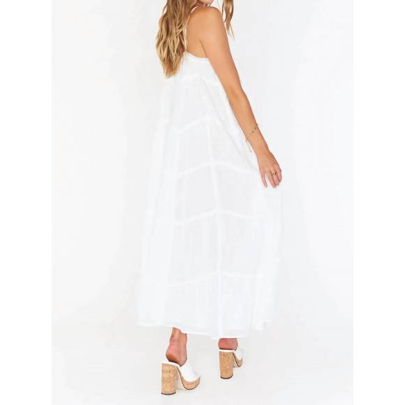 NEW SHOW ME YOUR MUMU gracie midi volie dress in white - Picture 2 of 4